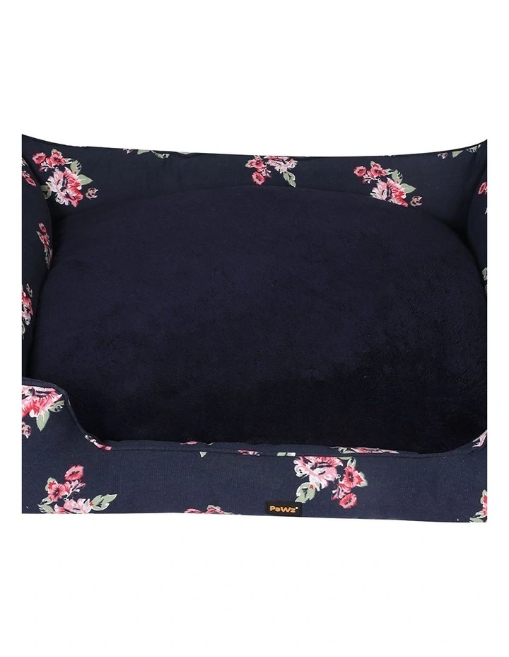 Double-Sided Cushion Pet Bed with Removable Washable Cover XXL in Navy image 4