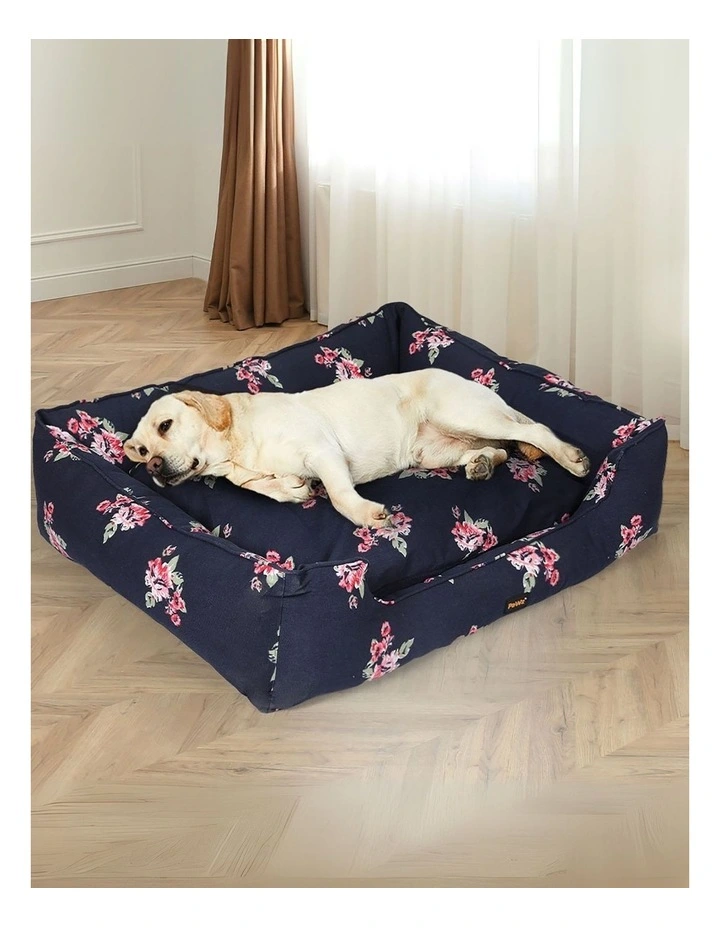 Double-Sided Cushion Pet Bed with Removable Washable Cover XXL in Navy image 7