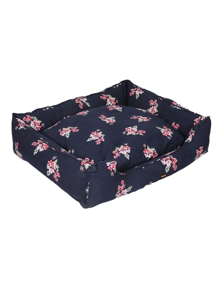 Washable Removable Cover with Double-Sided Cushion Calming Pet Bed XXXL in Navy image 1