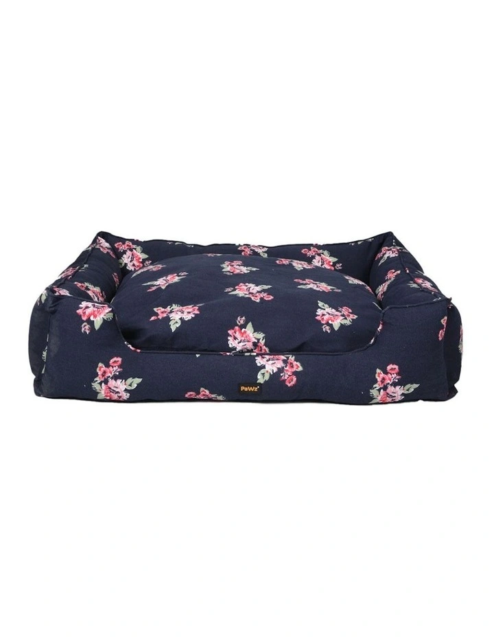 Washable Removable Cover with Double-Sided Cushion Calming Pet Bed XXXL in Navy image 2