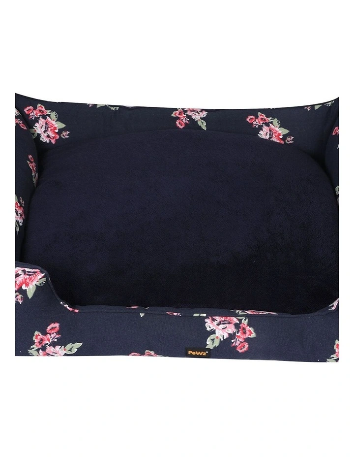 Washable Removable Cover with Double-Sided Cushion Calming Pet Bed XXXL in Navy image 4