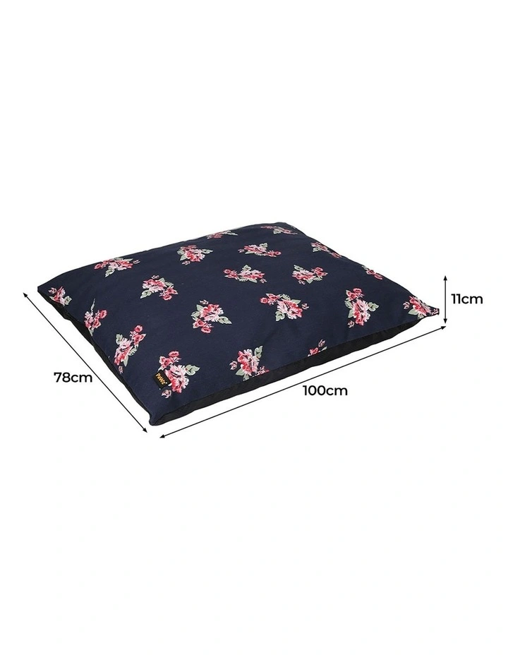 Washable Removable Cover with Calming Cushioned Bed Large in Navy image 3
