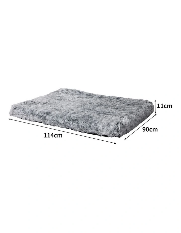 Plush Warm Soft Washable Replaceable Pet Bed Cover L in Grey image 3