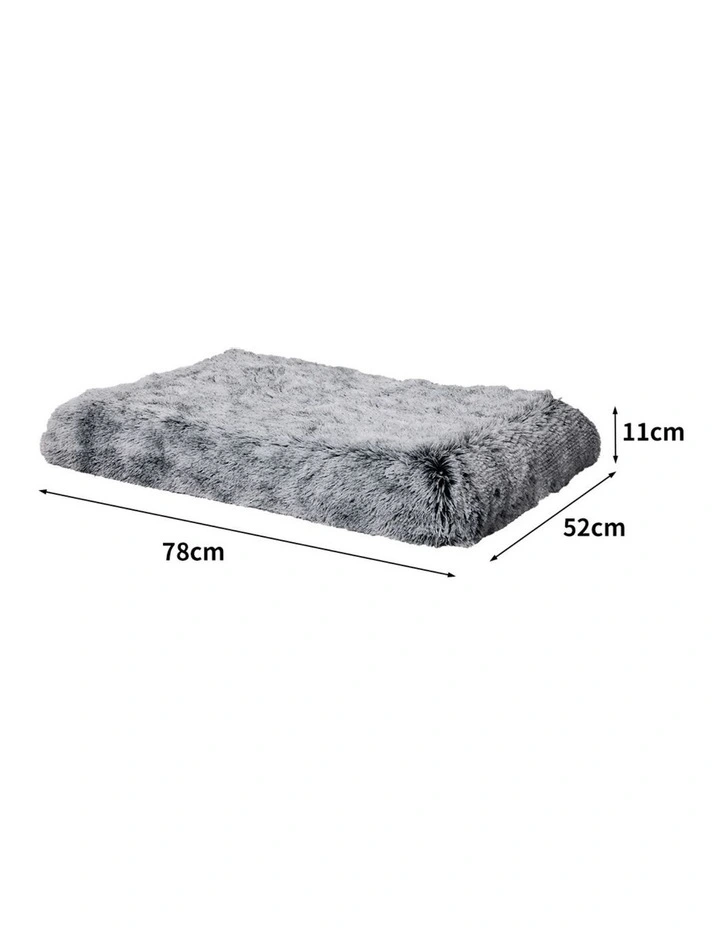 Plush Warm Soft Washable Replaceable Pet Bed Cover S in Grey image 3