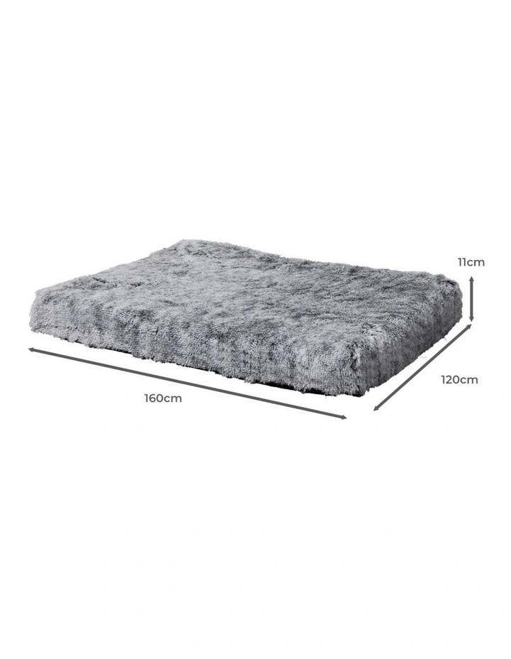 Plush Warm Soft Washable Replaceable Pet Bed Cover XXL in Grey image 3