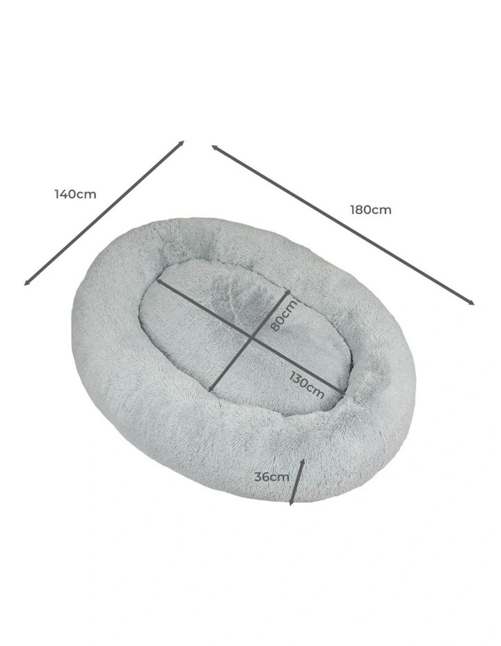 Washable Replacement Pet Zipper Bed Cover 180cm in Grey image 4