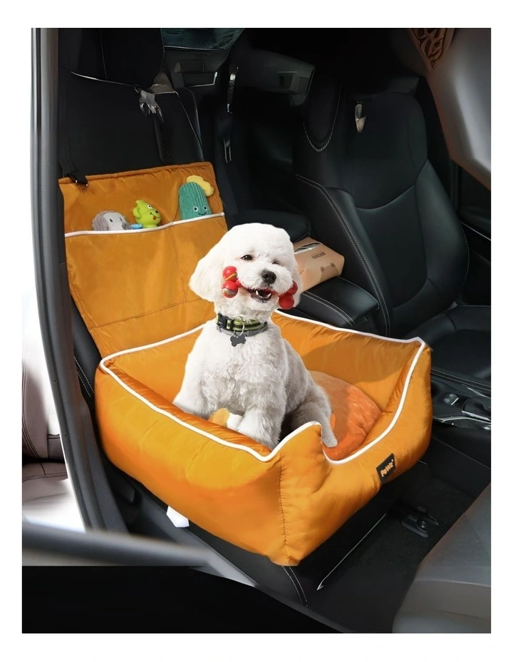 Waterproof  Washable Pet Car Seat Large in Orange image 2