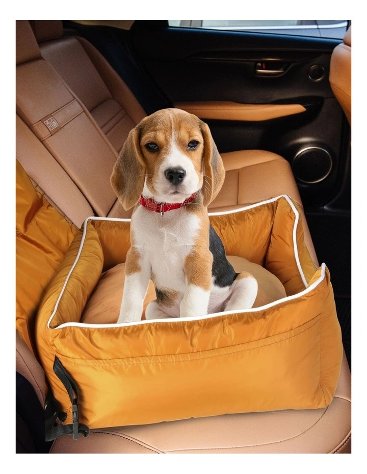Waterproof  Washable Pet Car Seat Large in Orange image 7