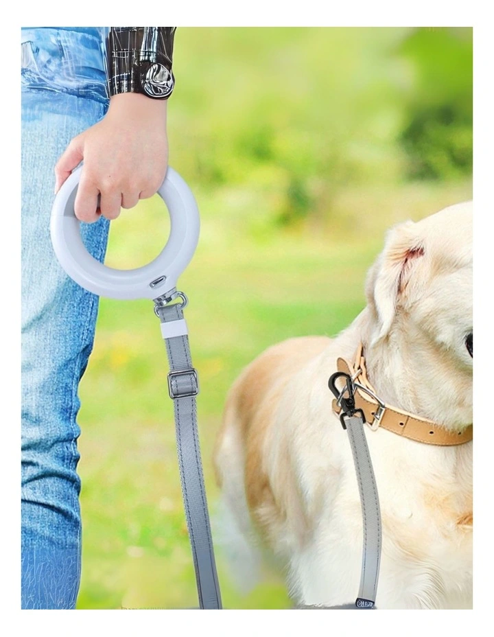 LED Pet Leash Lead Walking Rope 45kg Capacity in White image 2