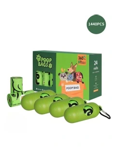 100% Compostable Biobased Dog Poop Bags 1440 Pieces