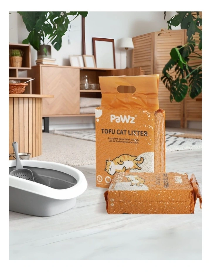 Original Clumping Flushable Tofu Cat Litter 2.5kg x4 image 7
