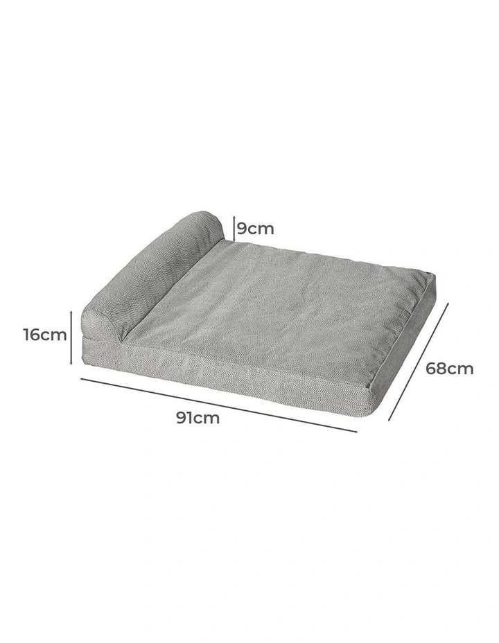 Memory Foam 68 x 91cm Pet Bed in Grey image 3