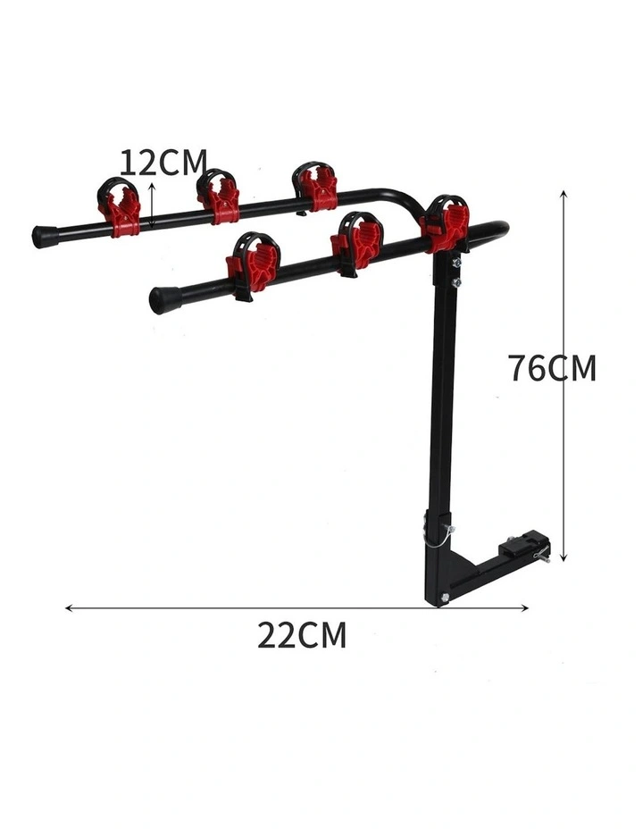 Rack Carrier Foldable Hitch Mount 3 Bicycle in Multi image 3