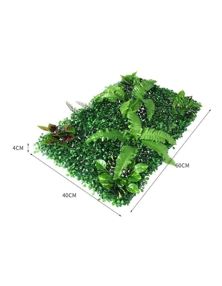 Fake Vertical Artificial Hedge Grass x4 in Green image 2