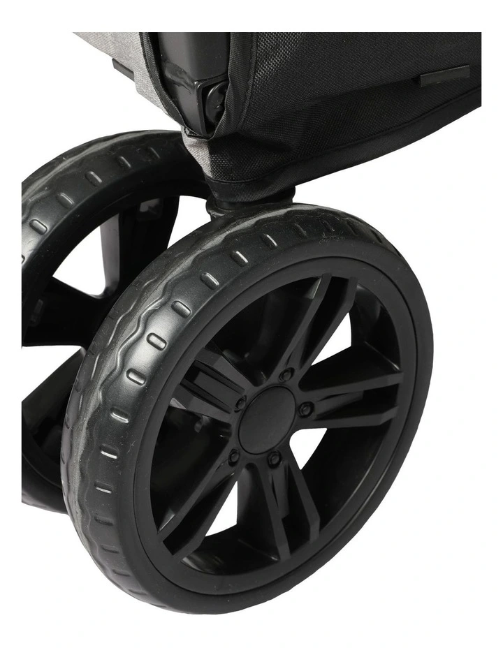 Pram Carrier Travel Foldable 4 Wheels Pet Stroller 50kg in Black image 6