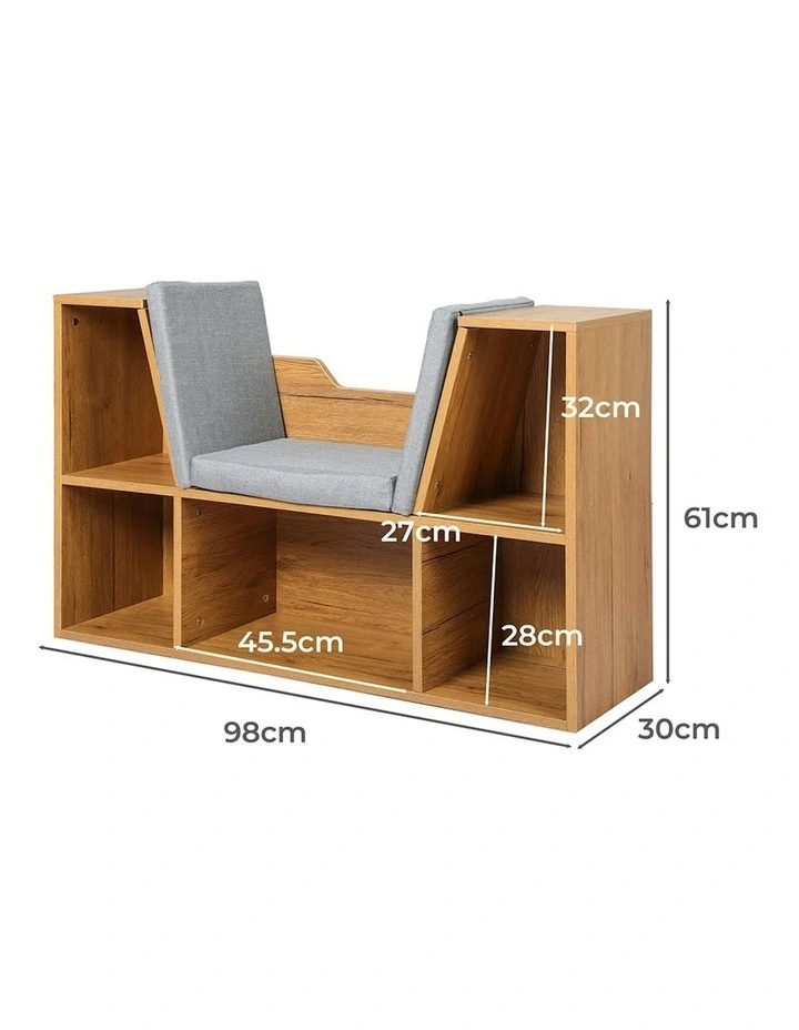 Bookcase With Seat in Brown image 3