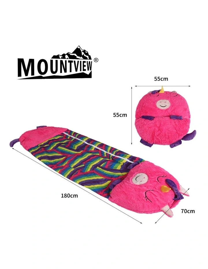 Unicorn Pillow Stuffed Sleeping Bag 180cm L in Red image 3