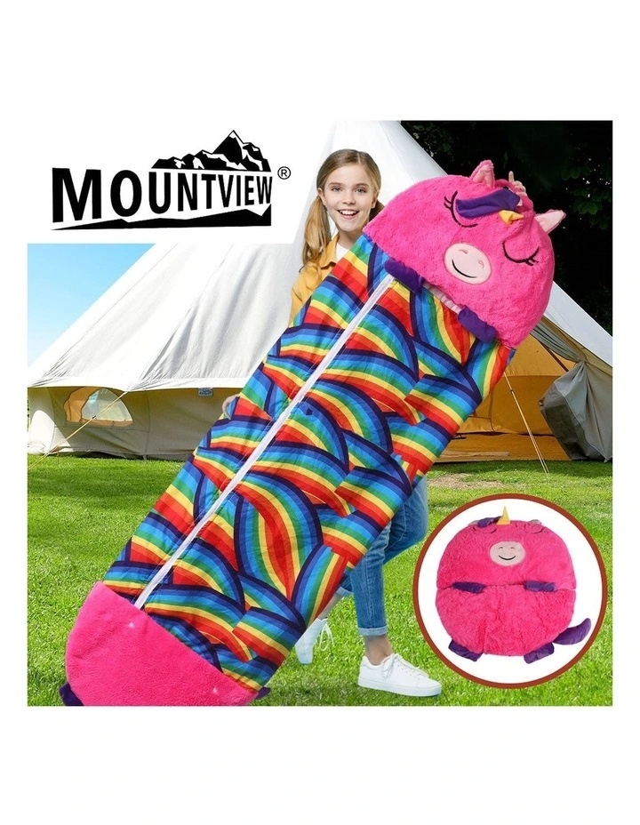 Unicorn Pillow Stuffed Sleeping Bag 180cm L in Red image 7