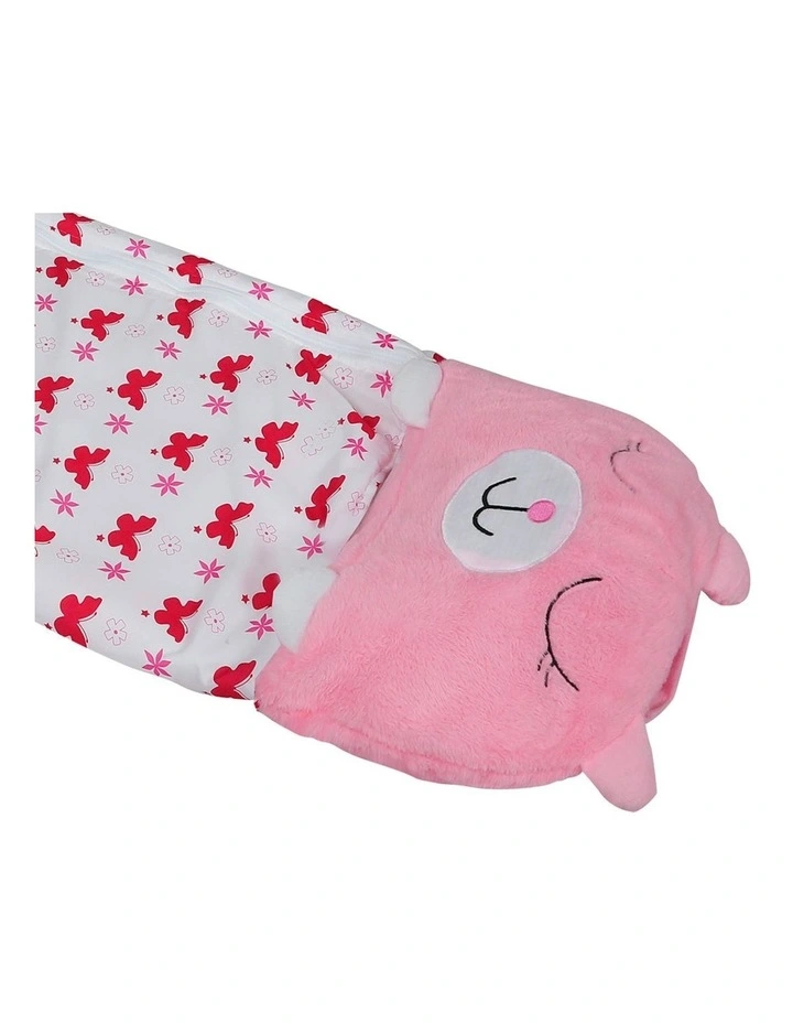 Cat Pillow Stuffed Sleeping Bag 135cm S in Pink image 4
