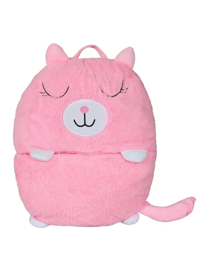 Cat Pillow Stuffed Sleeping Bag 135cm S in Pink image 6