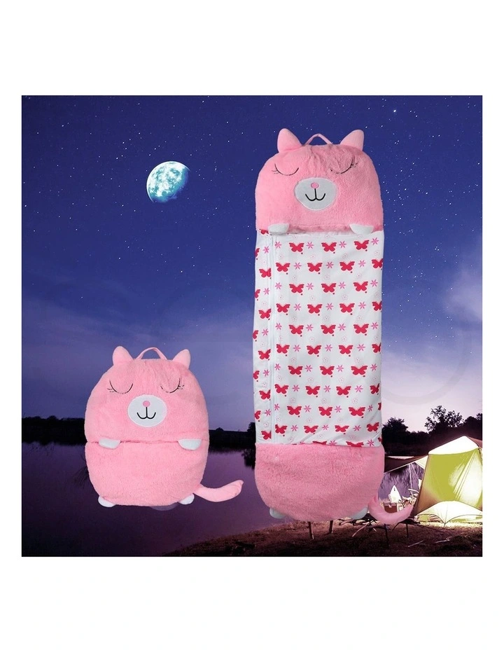 Cat Pillow Stuffed Sleeping Bag 135cm S in Pink image 7