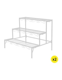 Metal 3 Tier Plant Stand in White