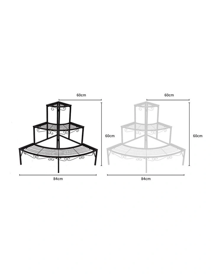 Metal 3 Tier Plant Stand 2 Piece in Multi image 3