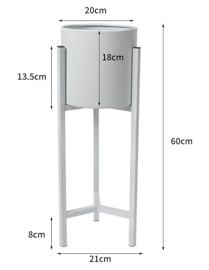Levede Metal Plant Stand Garden Flower Pot Rack In White MYER