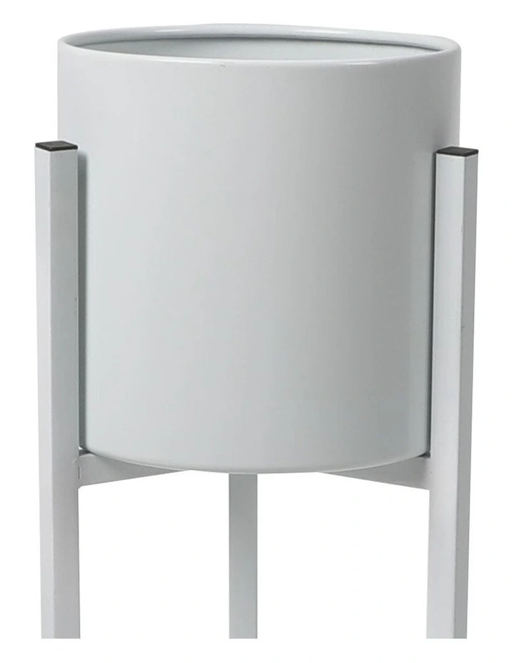 Levede Metal Plant Stand Garden Flower Pot Rack In White MYER