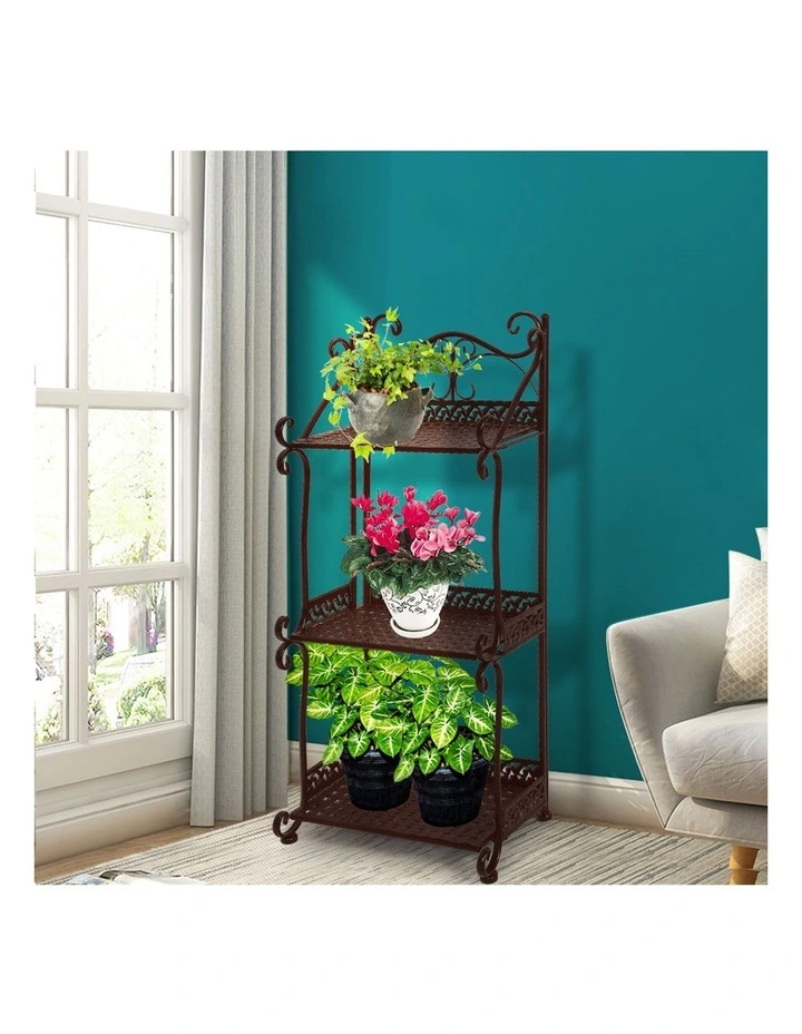 Plant Stand 3 Tiers in Brown image 7
