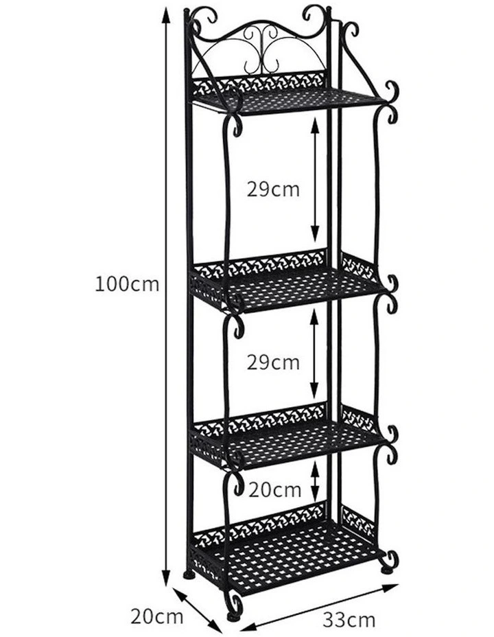 Plant Stand 4 Tiers in Black image 3
