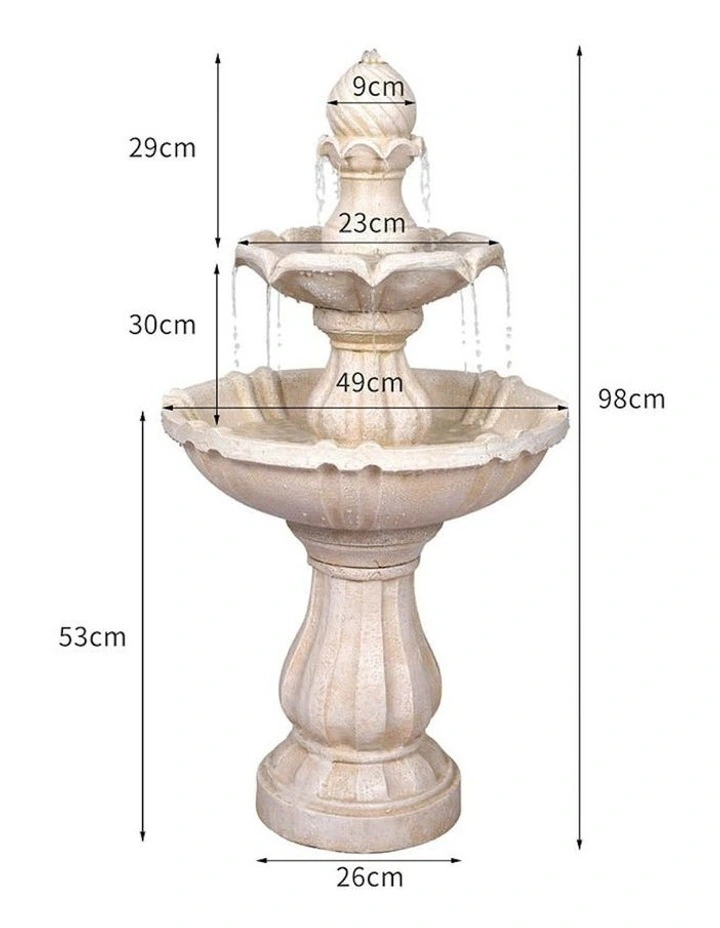 Electric Water Fountain in White image 3