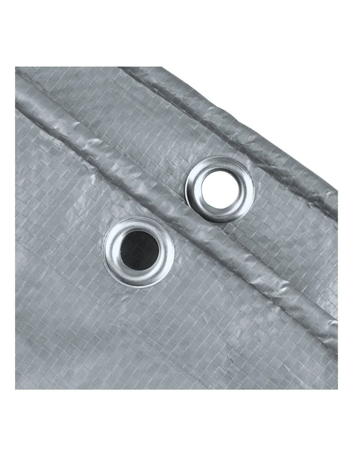 Waterproof Heavy Duty Tarps 4.3 x 6.1m in Black/Grey image 6