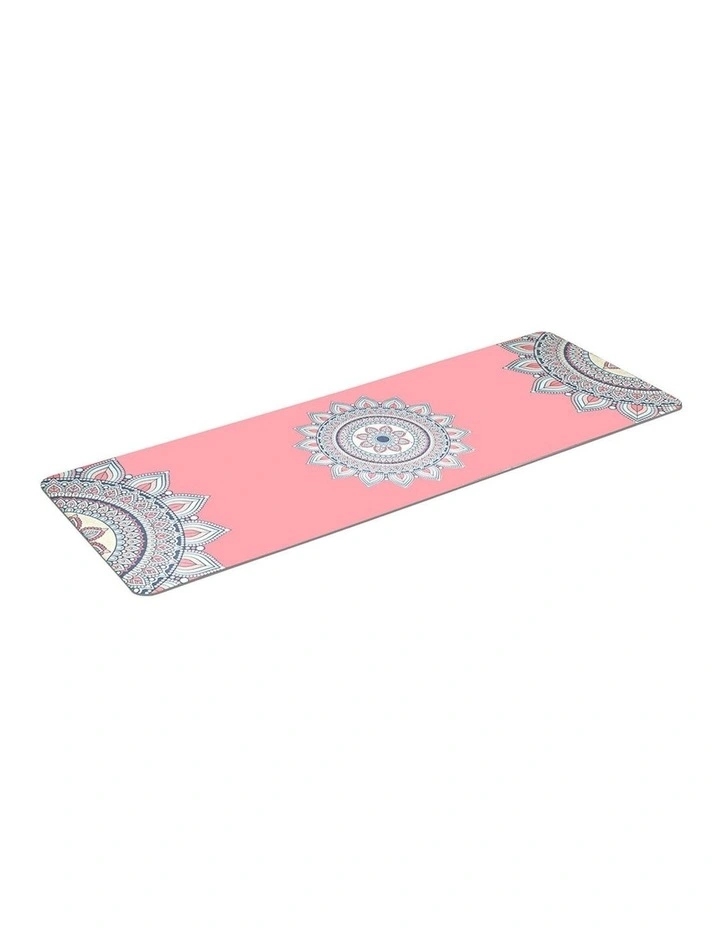 1mm Thick Lightweight Foldable Yoga Mat with Bonus Carry Bag in Pink image 1