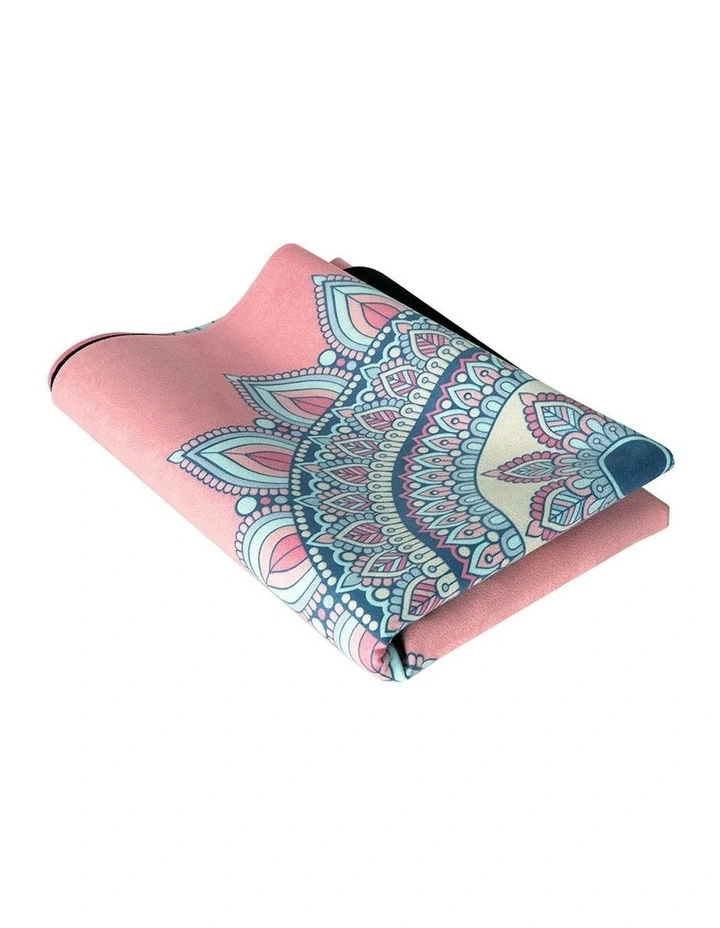 1mm Thick Lightweight Foldable Yoga Mat with Bonus Carry Bag in Pink image 4