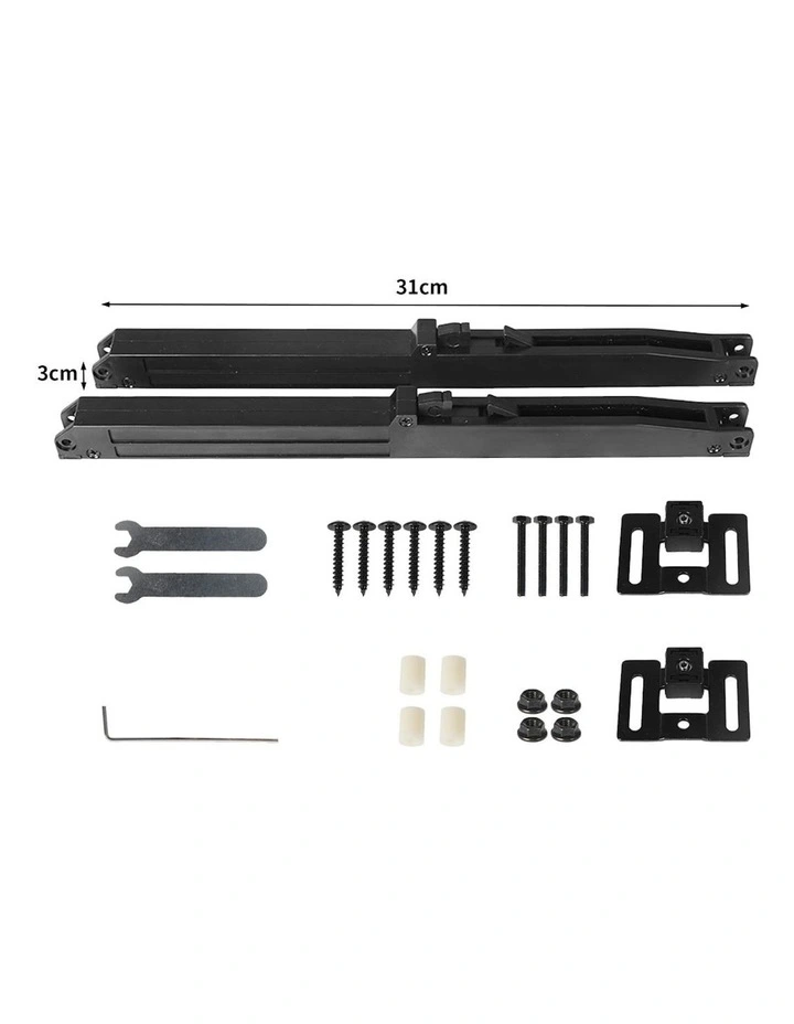 Antique Style Sliding Barn Double Door Hardware Damper Quiet Closing Tool Kit image 3