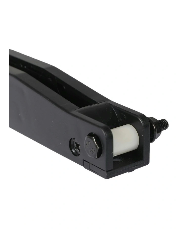 CCJH 18FT Double Door Sliding Barn Door Hardware Track Kit Basic J Pulley Fit 54 Wide Door Panel Black