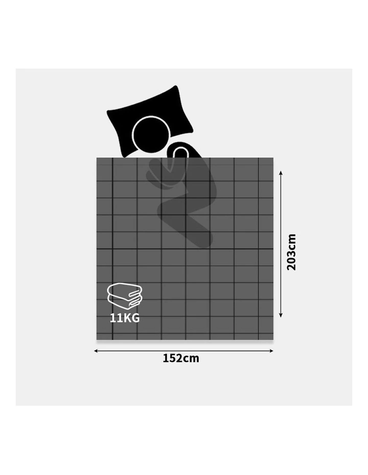 Adults Deep Relax Weighted Blanket 11kg in White image 3