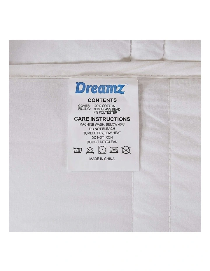 Adults Deep Relax Weighted Blanket 11kg in White image 5