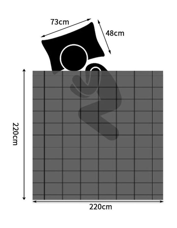 DreamZ Queen Size Bedspread Pillowcases Set In Dark Grey MYER