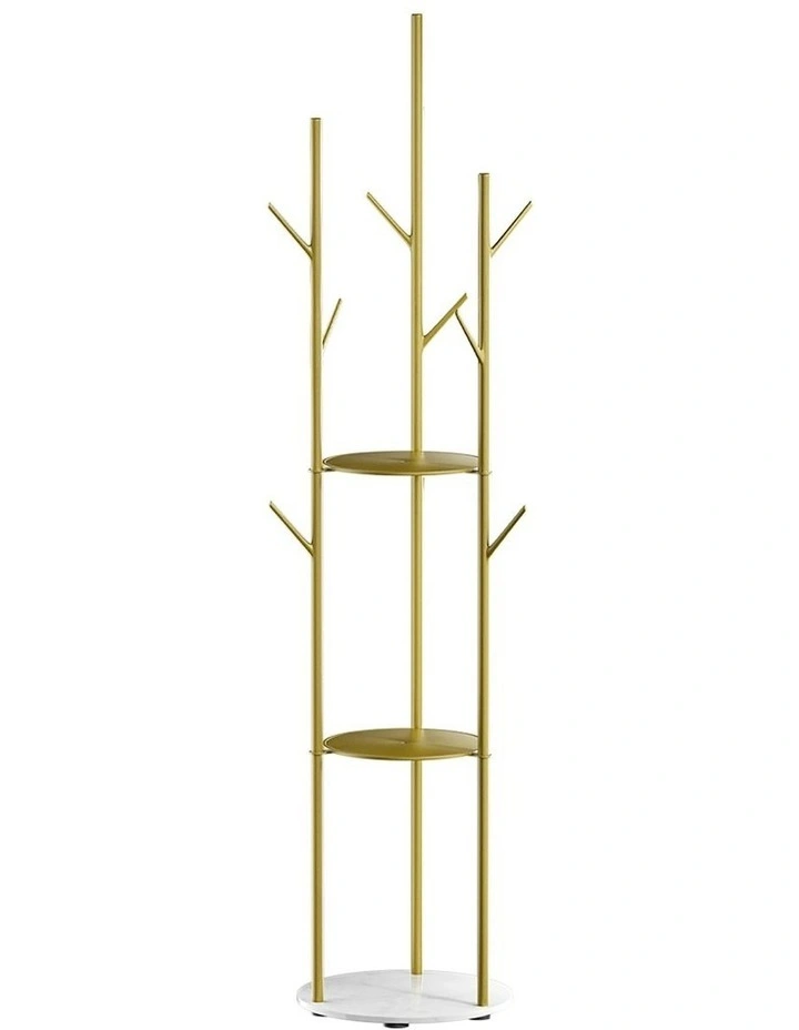 Metal Clothes Stand Hanger in Gold image 1