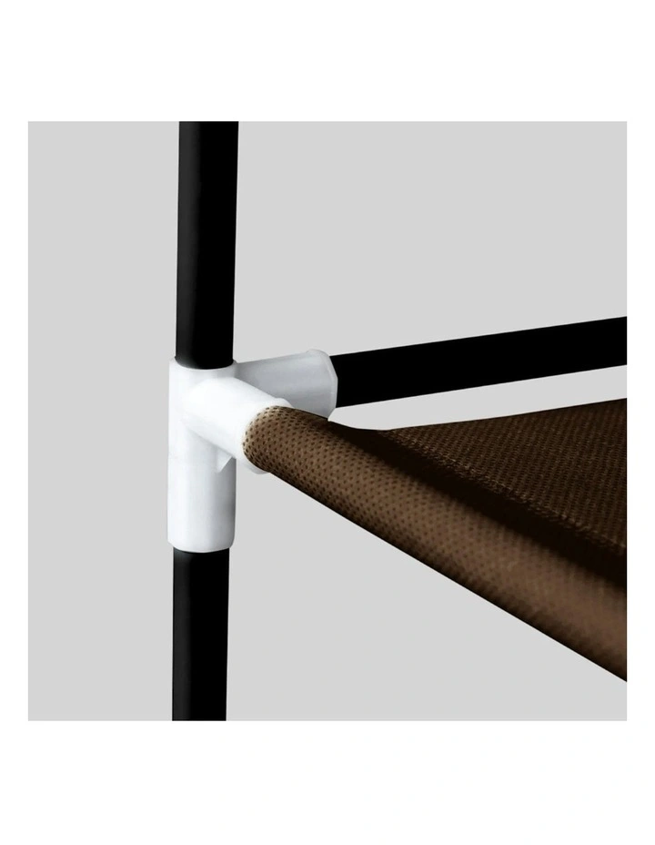 10 Tier Shoe Rack Storage Cabinet Cube DIY Organiser 2 Pieces in Brown image 5