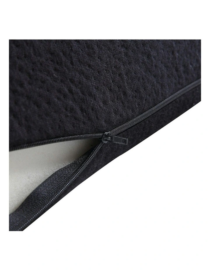 Cool Gel Memory Foam Bed Wedge Pillow in Black image 4