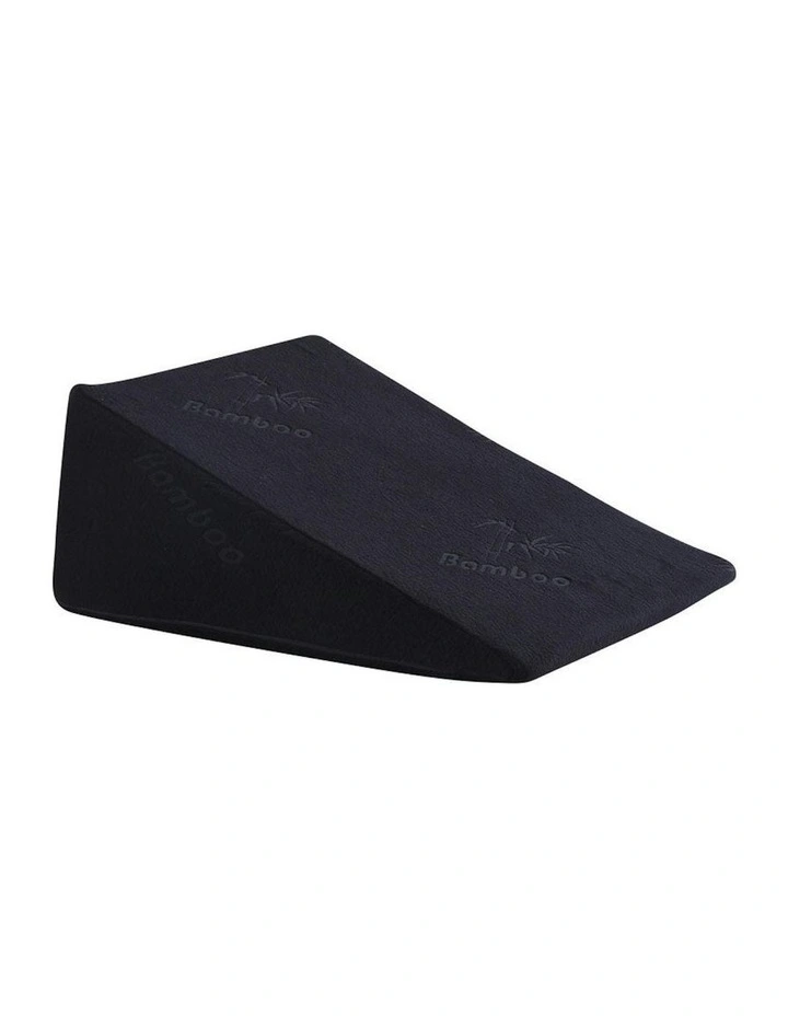 Cool Gel Memory Foam Bed Wedge Pillow in Black image 1
