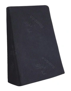 2x Cool Gel Memory Foam Bed Wedge Pillow in Black