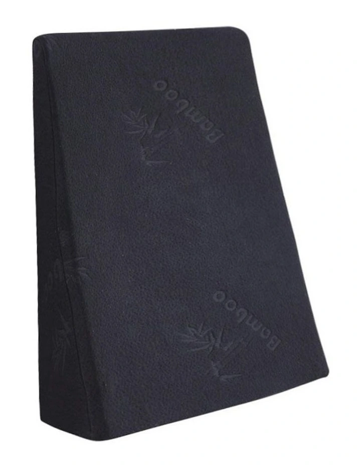2x Cool Gel Memory Foam Bed Wedge Pillow in Black image 1