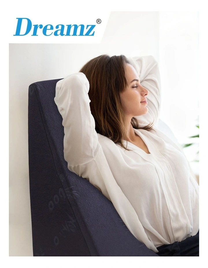 DreamZ 19x61x 61cm Cool Gel Memory Foam Bed Wedge Pillow x2 image 2