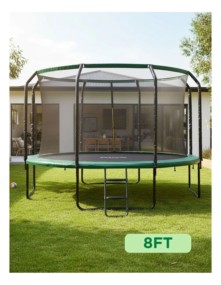 Trampoline Round Trampolines Basketball set Safety Net Pad Mat 8FT image 2