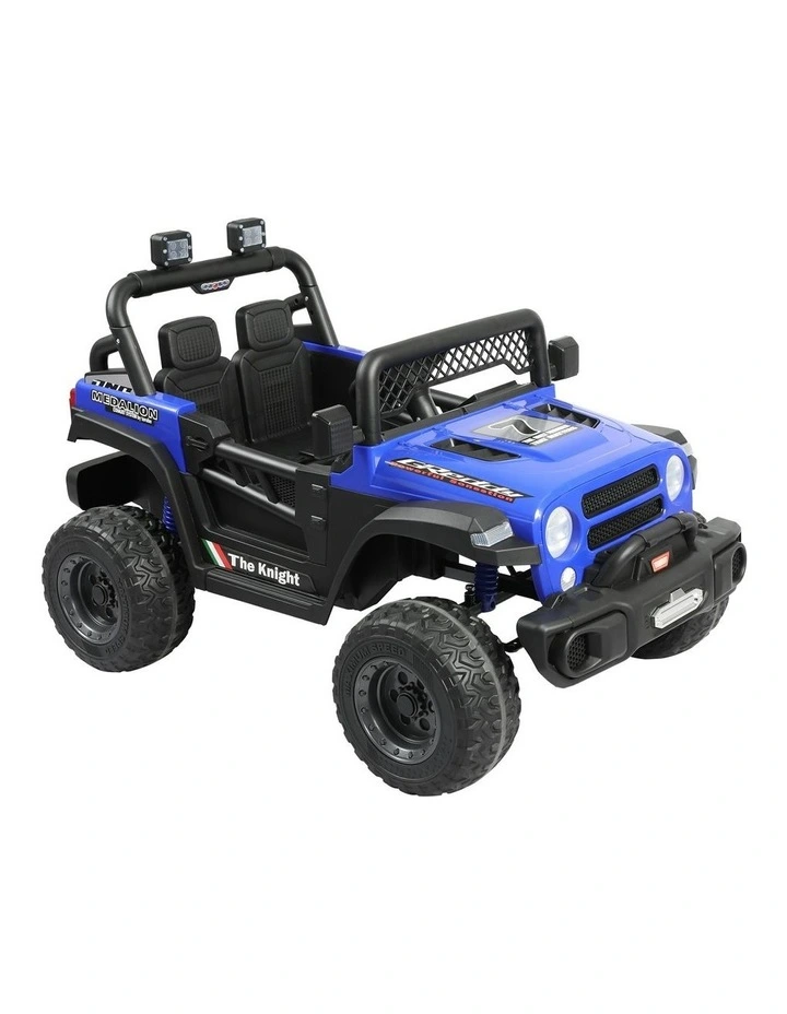 Kids Ride On Car Electric Jeep Off Road Toy Remote Control Dual Motor in Blue image 1