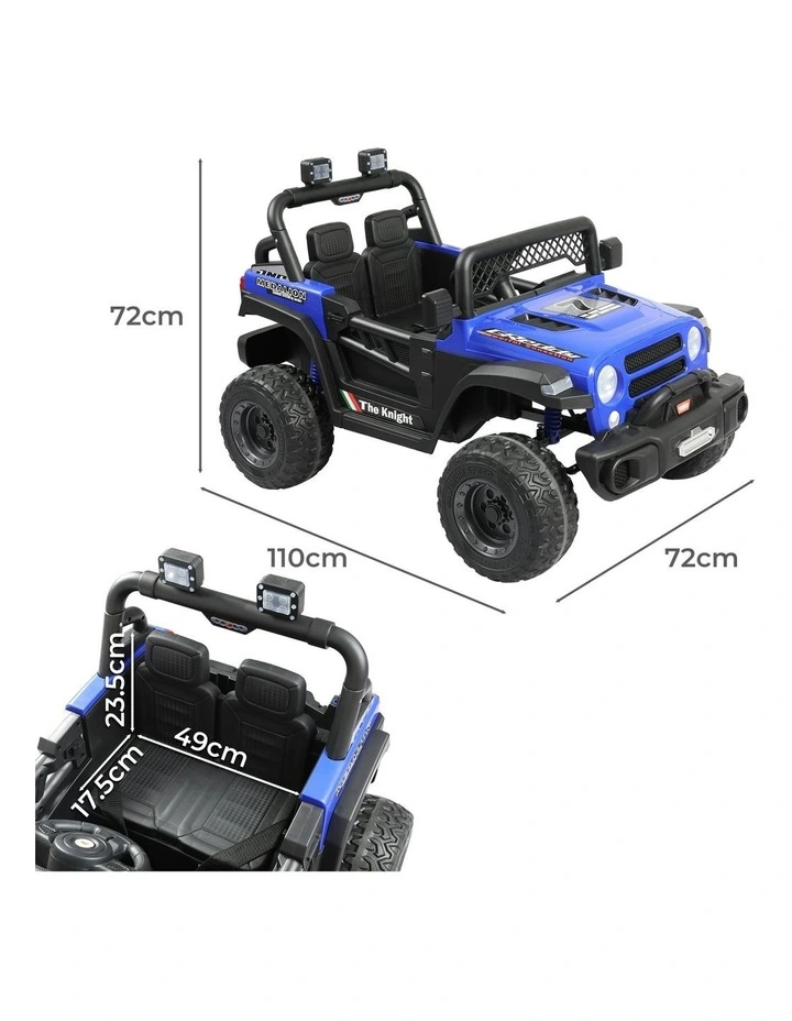 Kids Ride On Car Electric Jeep Off Road Toy Remote Control Dual Motor in Blue image 3